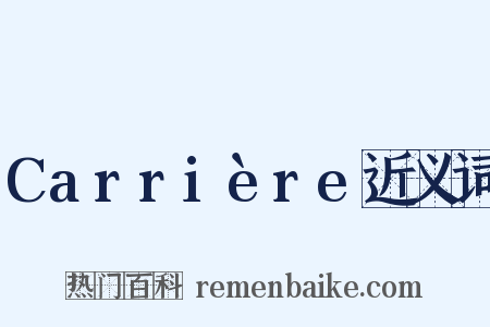 Carrière近义词是什么意思的图片